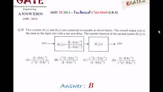 GATE  2011 ECE (Electronics & Communications) - Answer Key for All 65 Questions Wealth