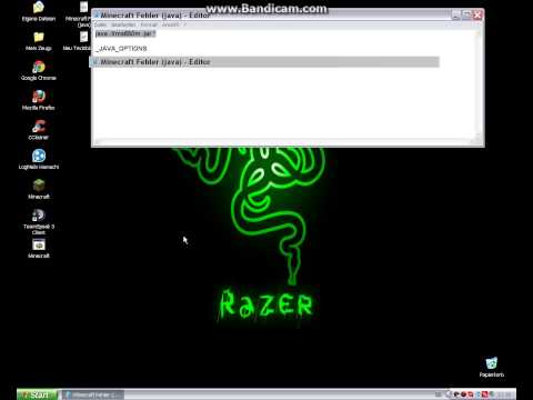 Minecraft Error Could not create java virtual machine (Behebung)3Variablen