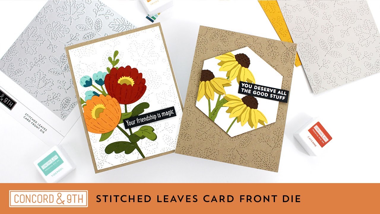 Stitched Leaves Card Front Die