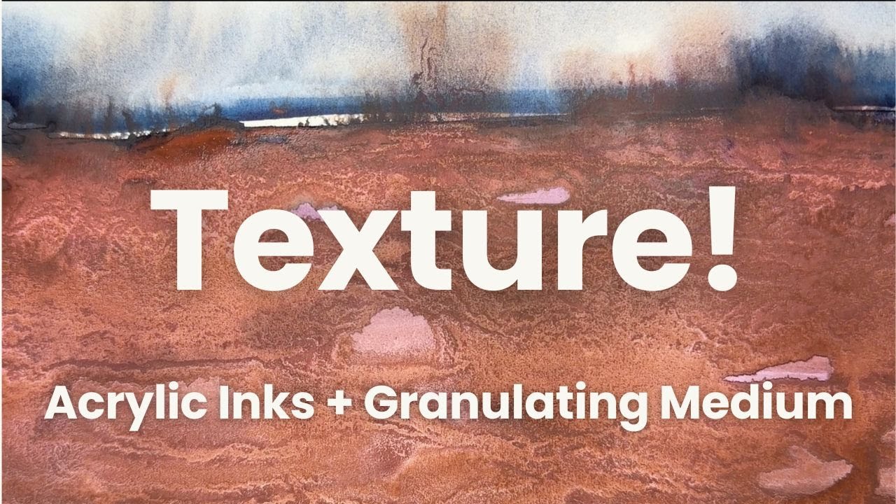 Create Amazing Textures with Acrylic Inks + Granulation Medium - YouTube