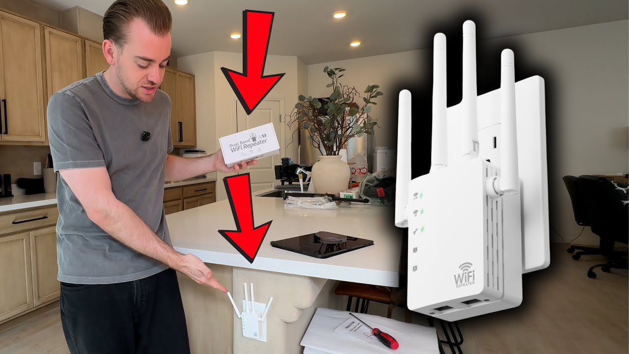 BREGINE WiFi Extender with Ethernet Port | Dual Band 5GHz/2.4GHz | 1-Tap Setup