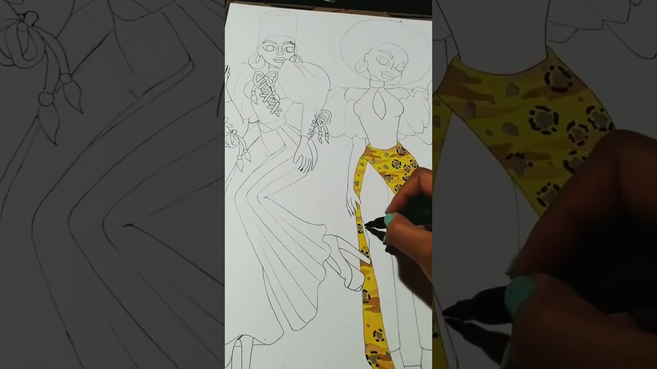 How to Draw Leopard print 🐆  🐆  Art Fashion Illustration