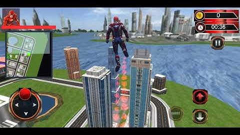 Flying Super Hero Iron man Crime City Unity Source Code - Get Unity Code