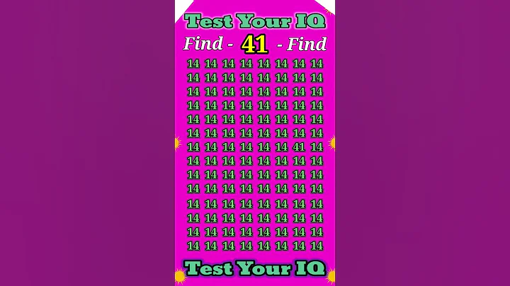 Test Your IQ Find 41 #shorts  #iqtest #viral  #youtubeshorts #trending #trendingshorts #viral