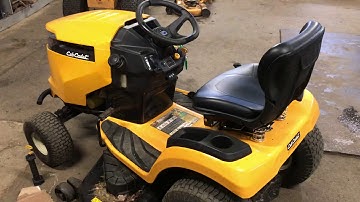 How to remove mower deck on a Cub Cadet XT1 Lawn Tractor