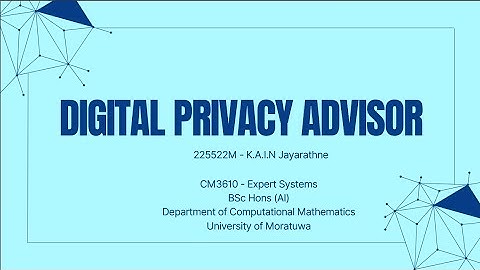 I implemented Digital Privacy Advisor as Expert System