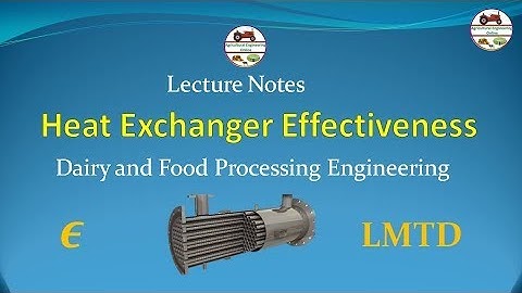 Heat Exchanger Effectiveness Lecture
