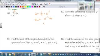 Calculus 6.4 Notes (day 2) Problem #11
