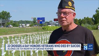 22 crosses a day honors veterans who died by suicide