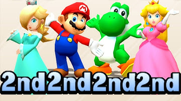 Mario Party The Top 100 - All Characters 2nd Place Animations