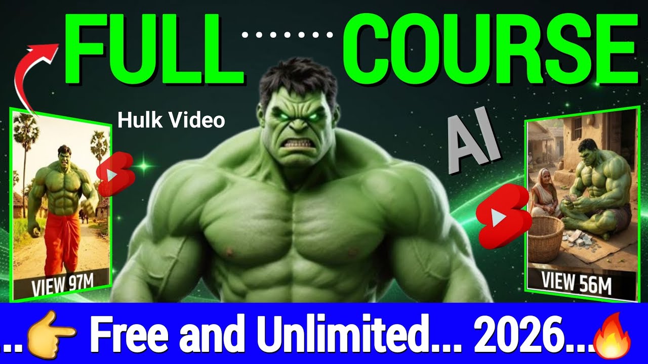 How To Create Perfect HULK Ai Videos | ai video kaise banaye | ai se cartoon video kaise banaye 