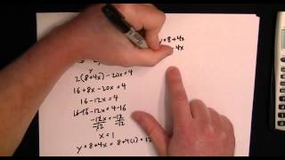 GED Math Test 2014 - Solve by Substitution Tutorial