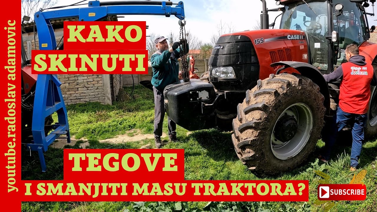KAKO SKINUTI TEGOVE I SMANJITI MASU TRAKTORA?;HOW TO REMOVE THE WEIGHTS FROM THE TRACTOR? CASE PUMA