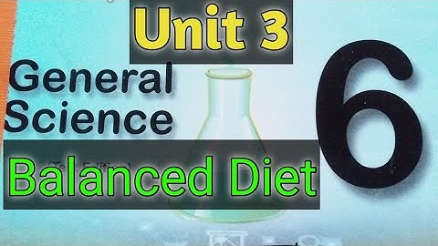 Unit 3 Balanced Diet 6th Class General Science Class KPK TEXTBOOK