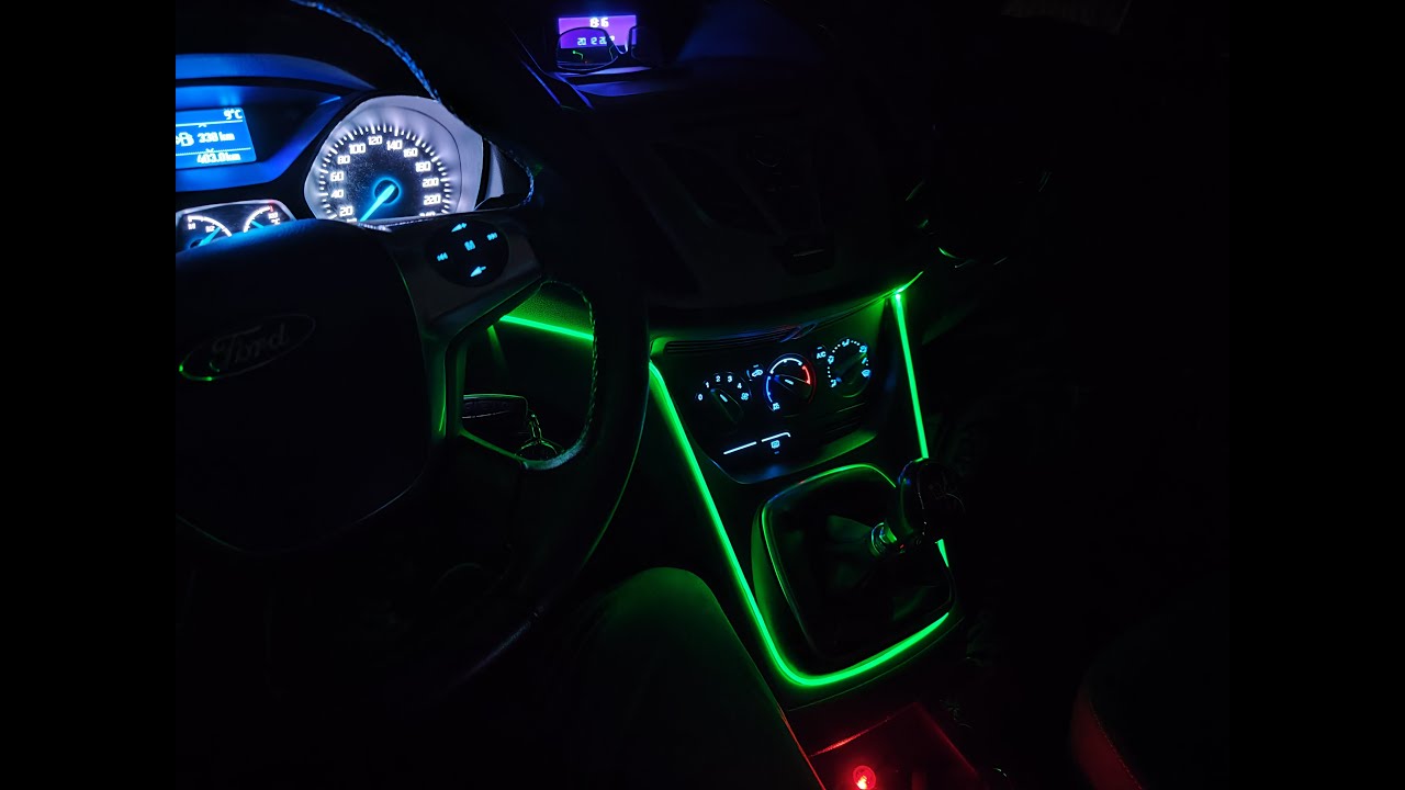 ConBlom Auto LED Innenbeleuchtung, 16 Millionen Farben Ambientebeleuchtung  Auto Led Auto Innenraumbeleuchtung per Sprachsteuerung oder  Anwendungssteuerung, RGB-Autoatmosphärenlicht : : Auto & Motorrad