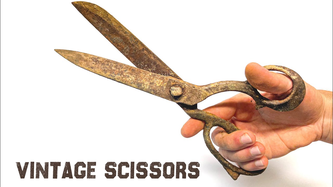 Using Rusty Scissors Restoration of old and rusty scissors - YouTube