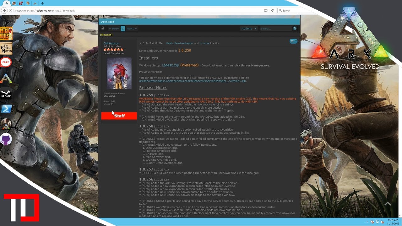 Update New ARK Server Manager (Part 1) – Setting Up A Dedicated ARK Server