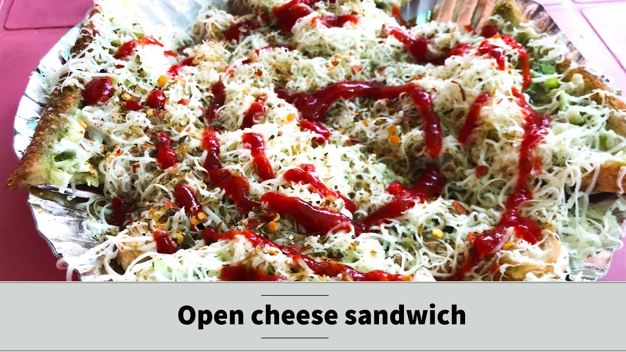 open cheese sandwich