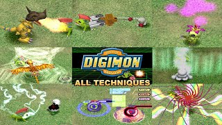 Digimon World HD Remaster - All Techniques