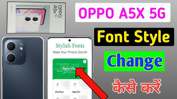 Oppo a5x 5g me font style kaise change kare/how to change font style in oppo a5x 5g mobile me