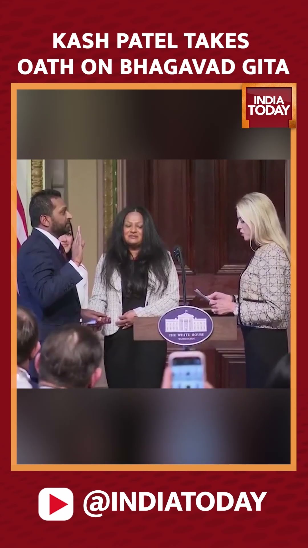 New FBI Director Of USA Kash Patel Takes Oath On Bhagavad Gita | Kash Patel News | #shorts