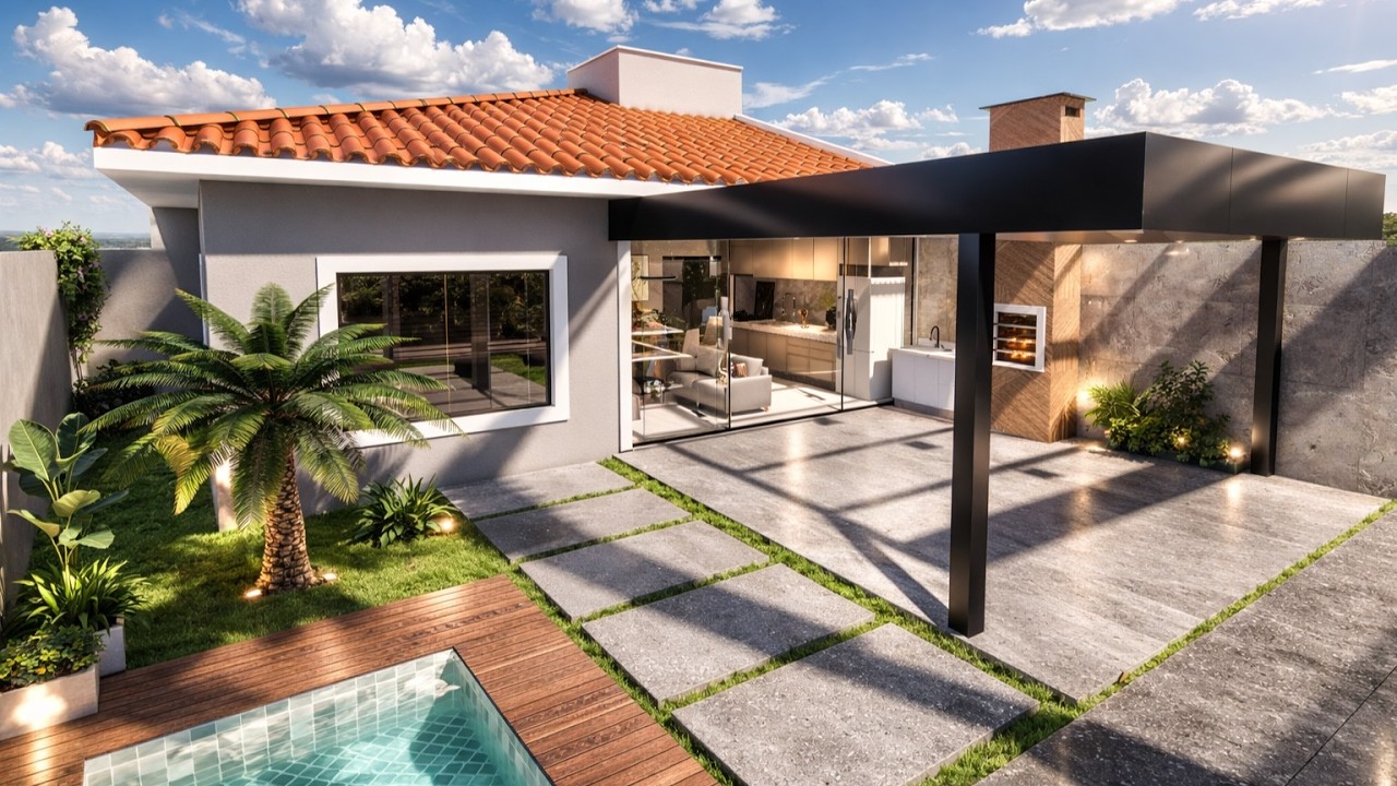 Casa Pequena e Moderna - Edícula - 2 Quartos | Apenas 49 m² !!!