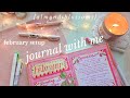 let's journal for february  🌸  almond blossoms and art nouveau in my journal