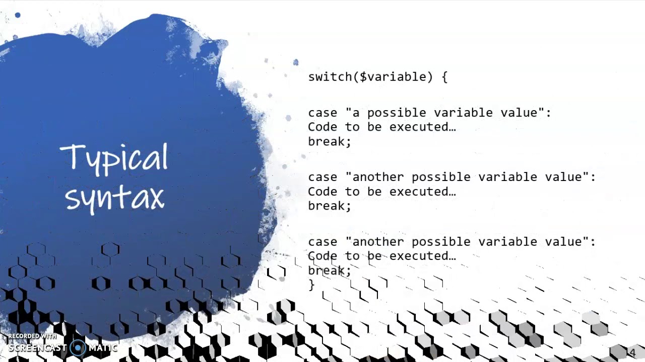 Control Structure PHP Presentation - YouTube