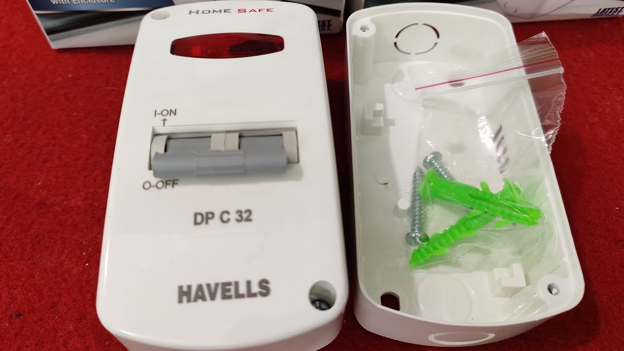 Havells Home Safe Mini MCB with Enclosure PVC Plastic Base Model