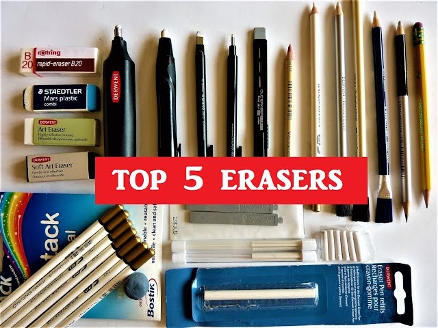 Top 5 Erasers for Graphite drawing, Best Erasers for Pencil Drawing 