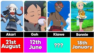 When They Born? Pokemon Characters - Birthday Comparison
