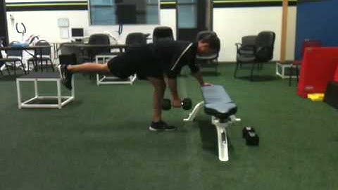 DB 1-Arm 1-Leg Row (Contralateral)