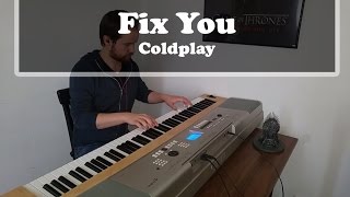 Fix You - Coldplay Piano instrumental Karaoke cover