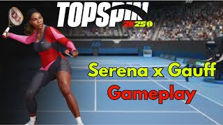 TopSpin 2k25 - Serena Willians x Gauff - Gameplay (HARD)