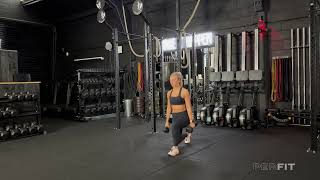 Dumbbell Suitcase Walking Lunges