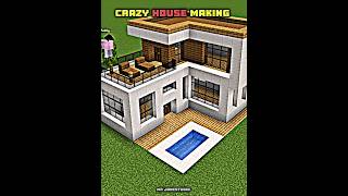 CRAZY HOUSE MAKING ☠️ #shorts #minecraft #trollface #troll