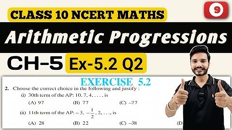 Class 10 Maths || Exercise 5.2 Q2 || Chapter 5 Arithmetic Progressions || New NCERT || CBSE