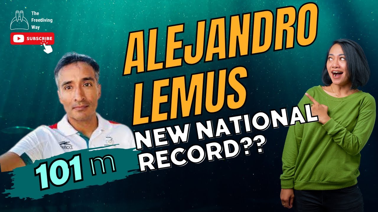 Freediving World Championship Vertical Blue 2021 Day 4 - Alejandro Lemus(Mex) 101m CWT 