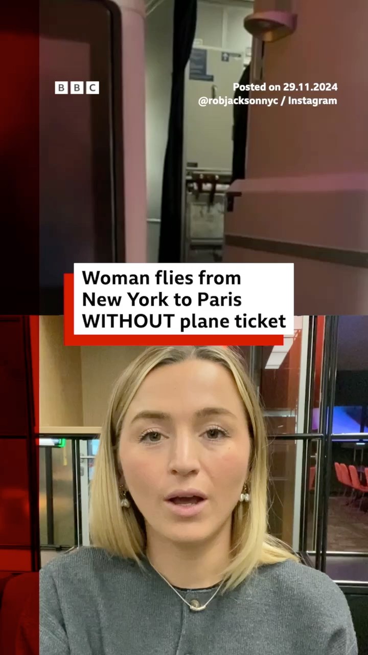 Woman flies from New York to Paris without boarding pass. #Delta #JFKAirport #BBCNews
