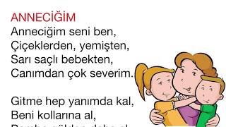 Anneciğim Seni Ben Çiçeklerden Yemişten