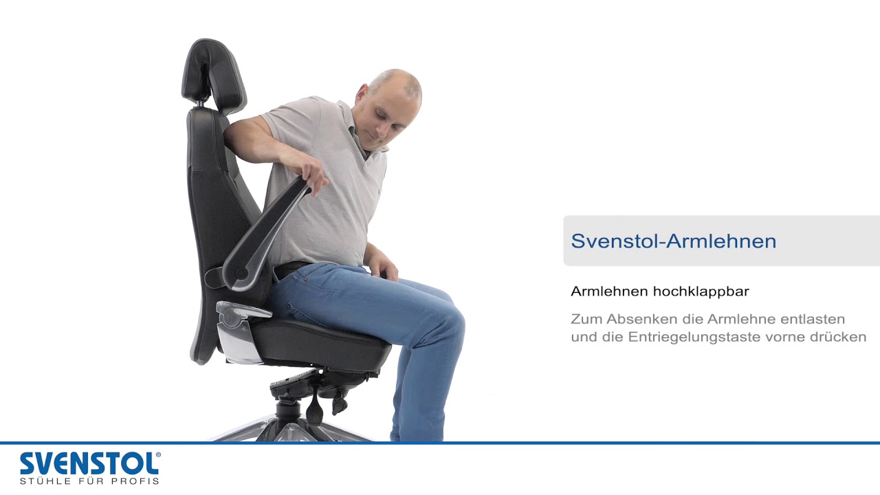 Svenstol® Bedienung der Svenstol Armlehne