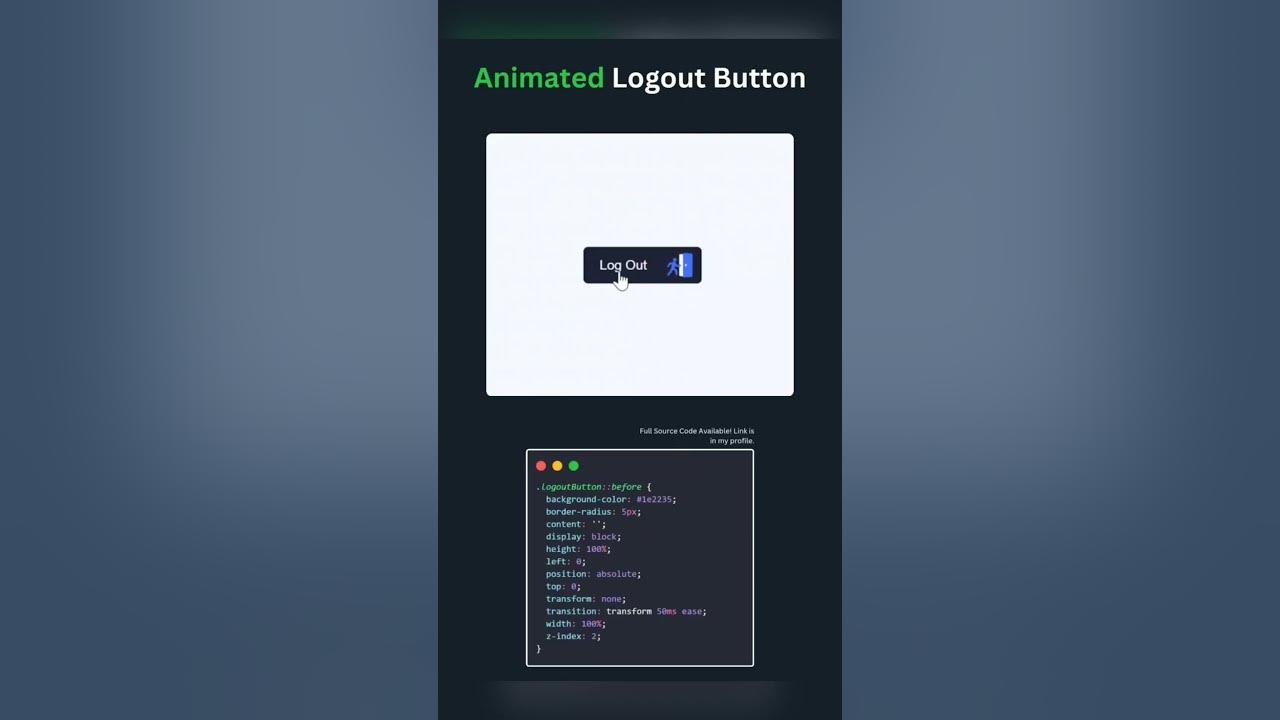 Logout Button #css #css3 #shorts #coding #codingtutorial - YouTube