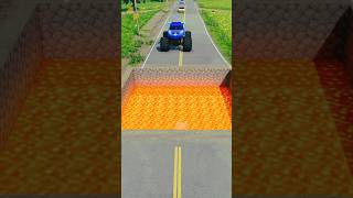 Hot lava 👹👹👹 car jump beamng drive #beamngdrive #gaming #shorts