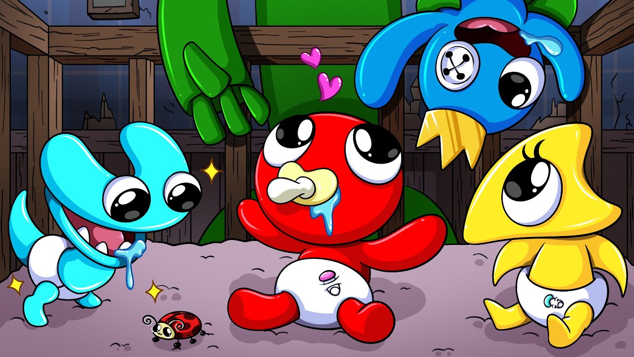 Rainbow friends as babies reds making his toy😇✨❤️💖👶🏻#cutefyp #cute