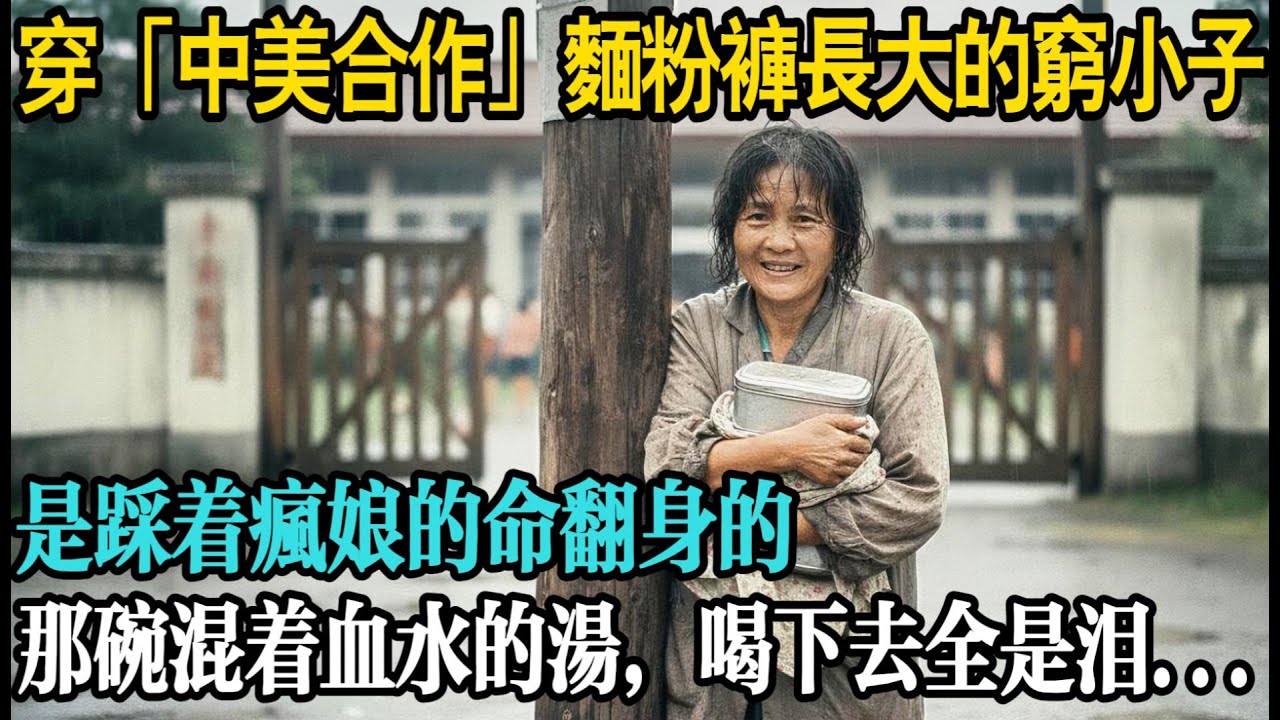 萬般帶不走，唯有業隨身！那個穿「中美合作」麵粉褲長大的窮小子，是踩著瘋娘的屍體翻身的！那年八七水災撿回來的媳婦，是用命在愛孩子啊！#原創#情感#民間故事#真實故事#中老年生活 #台灣