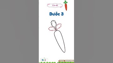 HƯỚNG DẪN VẼ CỦ CÀ RỐT | TỰ HỌC VẼ CHO BÉ #qbooks #video #shorts #vetranh