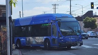 Santa Monica Big Blue Bus: 2011 NABI 60 BRT CNG #5320 On The Route R7 To Downtown Santa Monica