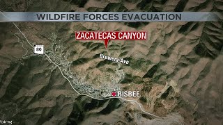 Evacuations lifted; wildfire threatened part of Old Bisbee