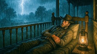 Arthur’s Stormy Haven: Peaceful Sleep on the Porch | RDR2 Rain Sounds ASMR