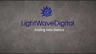 Lightwave 3D - Adding Menus